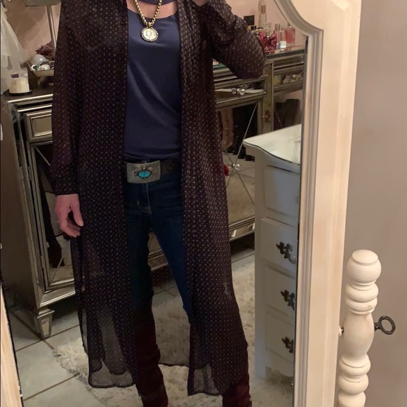 Navy flowy Topper/Cardigan - Picture 1 of 12